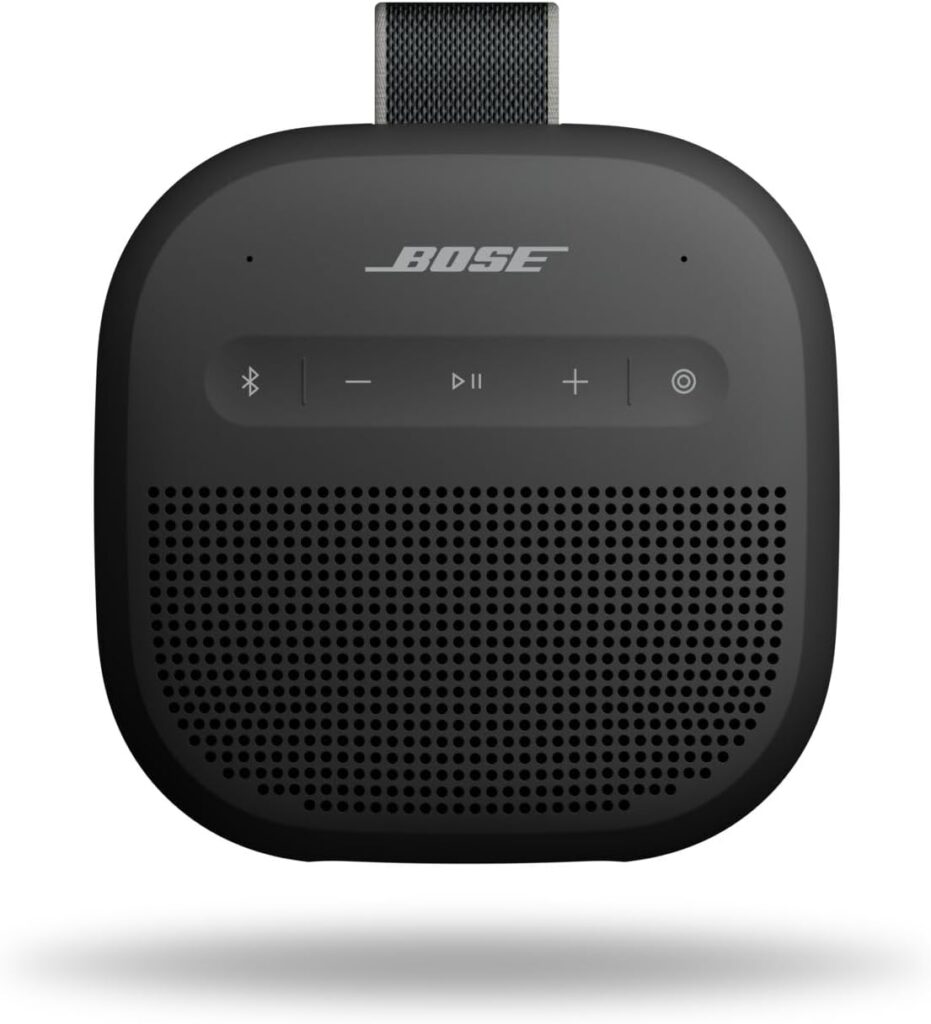 Bose New SoundLink Micro Portable Bluetooth Speaker (2nd Gen), Wireless Outdoor Speaker, Up to 12 Hours Battery Life, Waterproof and Dustproof, Black