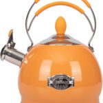 Whistling Tea Kettle Stainless Steel Teapot, Teakettle for Stovetop Induction Stove Top, Fast Boiling Heat Water Tea Pot 2.6 Quart