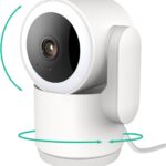 Luna 2K Indoor Cameras for Home Security, 2.4GHz & 5GHz WiFi, 360-Degree Pan-Tilt, Built-in Spotlight, Human Auto Tracking, Siren, Pet/Dog/Baby Camera with Phone app, White (2025 Upgrade Version)