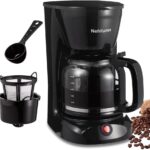 12 Cup Drip Coffee Maker, Coffee Pot Machine Permanent Coffee Filter,1.8L Glass Carafe Electric Coffee Maker,950W Black