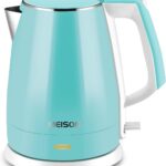 Electric Kettle(BPA Free), Double Wall Water Boiler Heater, Stainless Steel Interior, Cool Touch Coffee Pot & Tea Kettle, Auto Shut-Off and Boil-Dry Protection, 1.5L, 2 Year Warranty
