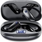 Wireless Earbuds Sport Bluetooth Headphones with 48H Playtime LED Display Case,Bluetooth 5.4 Headphone with Earhooks,Noise Cancelling Mic,Lightweight 7.8g,Ear Buds for Workout Running