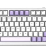 ATTACK SHARK X85Pro Hot Swappable Mechanical Gaming Keyboard,TFT Display & Knob,BT5.1/2.4Ghz/USB-C,RGB,Gasket Mount,75% Custom Keyboard,QMK,PBT Keycaps,for PC/MAC-Purple/Linear Blueberry Switch