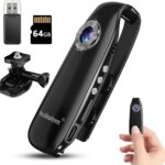 Mini Body Camera with Audio and Video Recording 1080P 64GB Motion Detection Video Recorder Wearable POV Camcorder with Magnetic Pocket Portable DV for Cycling,Pets,Walking,Travaling
