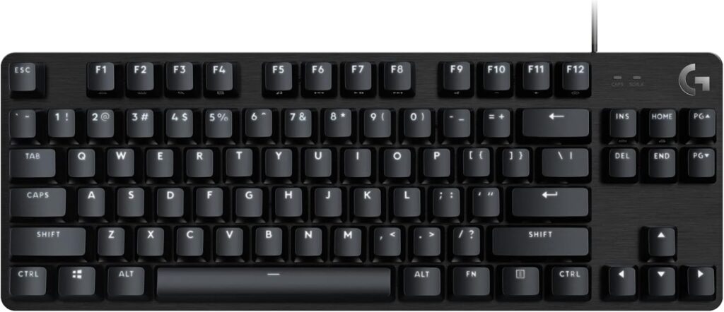 Logitech G413 TKL SE Mechanical Gaming Keyboard – Compact Backlit Keyboard with Tactile Mechanical Switches, Anti-Ghosting, Compatible with Windows, macOS – Black Aluminum