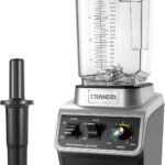 CRANDDI Professional Smoothie Blender, 80oz BPA-Free Countertop Blenders for Smoothies, Shakes & Ice Crushing, 1500W Compact Commercial Kitchen Blender with Stainless Steel Blade, 120V, K96