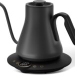 Cocinare FLOW B9 Gooseneck Electric Kettle, Precise Temperature Control for Pour-Over Coffee & Tea Brewing, Stainless Steel Interior, Rapid Heating for Boiling Water, 1500W/0.9L Matte Black