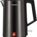 Electric Kettle Stainless Steel,1.0L Double Wall Electric Tea Kettle, Cool Touch Water Kettle & Hot Water Boiler for Boiling Water,Auto Shut-Off & Boil-Dry Protection,120V, 2 Year Warranty, Blue