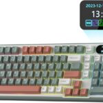 RK ROYAL KLUDGE S98 Mechanical Keyboard w/Smart Display & Knob, Top Mount 96% Wireless Mechanical Keyboard BT/2.4G/USB-C, Hot Swappable, Software Support, Creamy Sounding, 98 Keys