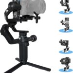 Feiyu SCORP Mini-2 All-in-1 Gimbal Stabilizer Mirrorless Cameras, Action Camera and Smartphones. Built in AI Facial Tracking Sensor | Gesture Control | Dual-Handle Grip | Payload 2.65 lbs – Black