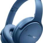 Bose QuietComfort Bluetooth Headphones, Wireless Headphones with Active Over Ear Noise Cancelling and Mic, Deep Bass, Up to 24 Hours of Playtime, Blue Dusk – Limited Edition Color