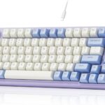 Hexgears M2 75% Wire Mechanical Keyboard, Hot Swappable Creamy Gaming Keyboard, Pre-lubed Fence Switches, Custom Gasket Mount (Purple Rain)