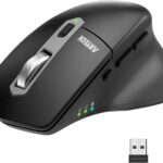 Arteck Multi-Device Wireless Bluetooth Mouse with Nano USB-A, USB-C Receiver Ergonomic Right Hand Silent Clicking Rechargeable Mouse for Computer Desktop PC Laptop Mac iPad and Windows 11/10 iPad OS