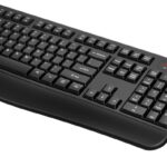 Wireless Keyboard and Mouse Combo, Full-Sized 2.4GHz Wireless Keyboard with Comfortable Palm Rest and Optical Wireless Mouse for Windows, Mac OS PC/Desktops/Computer/Laptops (Black)