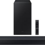 SAMSUNG HW-Q60C 3.1ch Soundbar w/Dolby Audio, Q-Symphony, Adaptive Sound Lite, HDMI eARC, Game Mode, Bluetooth, Tap Sound, Wireless Surround Sound Compatible, Black