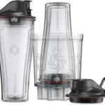 Vitamix Personal Cup Adapter, BPA-Free, Dishwasher Safe, Two 20oz Cups, Two Lids and One Adapter, Clear