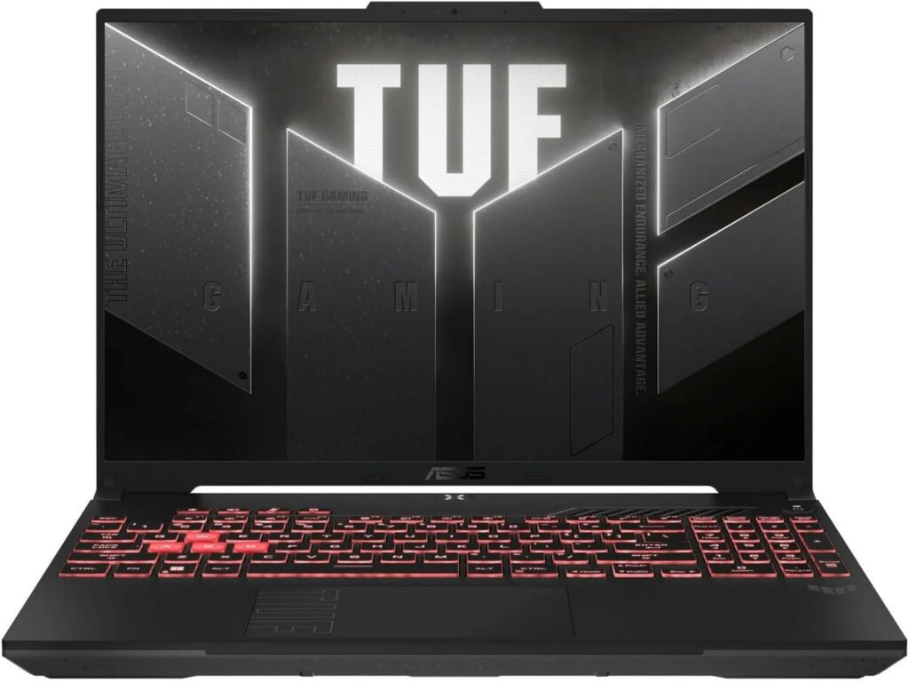 ASUS TUF Gaming A16 Laptop: AMD Ryzen 7 7445HS, 16″ Full HD+ 145Hz Display, NVIDIA GeForce RTX 4050, 16GB DDR5 RAM, 512GB SSD, Backlit Keyboard, Windows 11