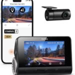 70mai A810 4K Dash Cam Front and Rear, Dual Dash Camera for Cars with Starvis 2 HDR Night Vision, 4G LTE Support, ADAS, Built in GPS & WiFi, 24/7 Parking Mode, AI Motion Detection, Time-Lapse