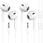2 Pack Wired iPhone Earbuds/Wired Headphones with 3.5mm Earphones[MFi Certified] with Microphone Volume Control Compatible for iPhone,iPad,iPod,Computer,MP3/4,Android Most 3.5mm Audio Devices