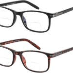 Bifocal Reading Glasses Men Women Blue Light Computer Readers Wide Frame Progressive Clear Top Fashion Designer Eyewear