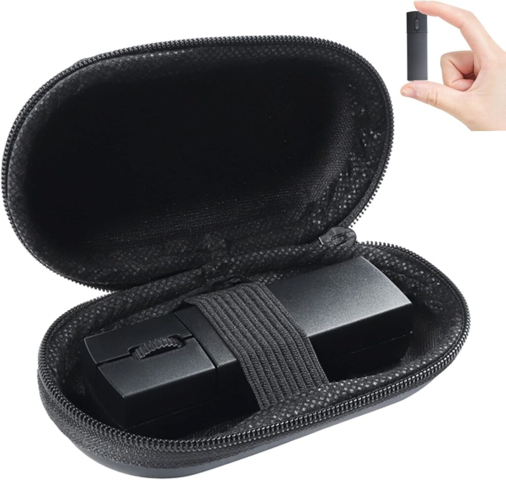 Wireless Mini Finger Mouse, Silent Dual-Mode Bluetooth & 2.4GHz, Ergonomic, Portable PC Mouse with Case, Compatible with MacBook, Chromebook
