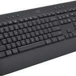 Logitech Signature K650 Comfort Full-Size Wireless Keyboard with Wrist Rest, BLE Bluetooth or Logi Bolt USB Receiver, Deep-Cushioned Keys, Numpad, Compatible with Most OS/PC/Window/Mac – Graphite