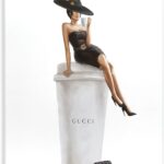 Stupell Industries Stylish Fashion Female Pose Coffee Designer Purse, Designed by Ziwei Li Art, 10 x 15, Wall Plaque