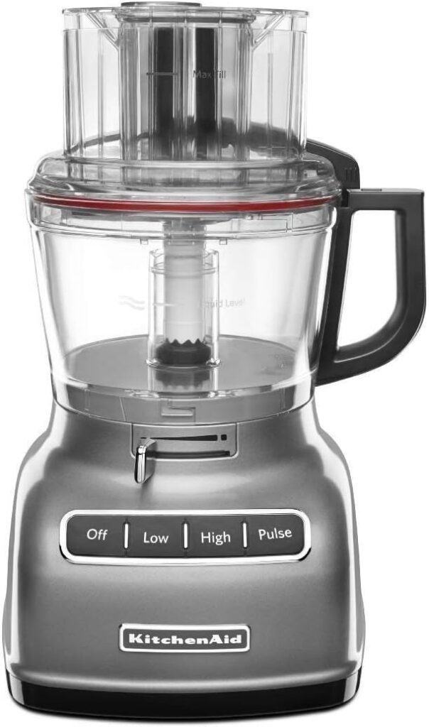 KitchenAid RKFP0930CU 9-Cup Food Processor with Exact Slice System (Renewed) SILVER