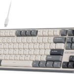 RK ROYAL KLUDGE R87 Pro Wired Mechanical Keyboard with Hot Swappable Knob 75% RGB Backlit Gaming Keyboard 88 Keys TKL Gasket Mounted with QMK/VIA and Linear Creamy Switch
