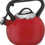 Cuisinart Valor Porcelain Enamel on Steel Tea Kettle, Red