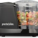 Proctor Silex Durable Electric Vegetable Chopper & Mini Food Processor for Chopping, Puree & Emulsify, 1.5 Cup, Black