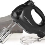 Hamilton Beach Power Deluxe 6-Speed Electric Hand Mixer with Snap-On Storage Case, QuickBurst, Beaters, Whisk, Powerful 250 Watt Motor, Bowl Rest, Black (62692)