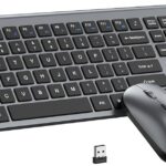 Wireless Keyboard and Mouse Combo, Full Size Keyboard and Mouse, Long Battery Life, Optical Mouse, 2.4G Lag-Free Cordless Mice Keyboard Set Ultra Slim Design for Computer, Laptop, PC, Mac, Windows