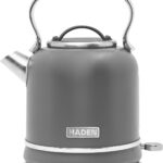 Haden Chelsea 1.7 Liter Electric Water Kettle w/ 360-Degree Base, Grey & Chrome
