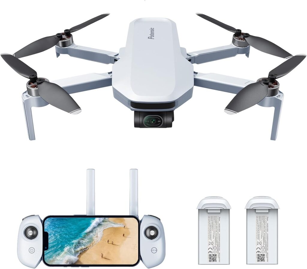Potensic ATOM, 3-Axis Gimbal 4K Drone with Camera for Adults, Under 249g, 64 Mins Flight, Max 6KM Transmission, Visual Tracking, 4K/30FPS QuickShots, Expansion Kit