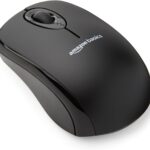 Amazon Basics 2.4 Ghz Wireless Optical Computer Mouse with USB Nano Receiver, Black