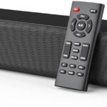 Sound Bar, BESTISAN 50 Watts Soundbar with HDMI, Optical, AUX, USB,Sub Out and Bluetooth Connection, DSP, Bass Adjustable, 16 Inch, Mountable