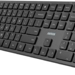 Arteck 2.4G USB Wireless Keyboard Ultra Slim Full Size Keyboard with Numeric Keypad and Media Hotkey for Computer/Desktop/PC/Laptop/Surface/Smart TV and Windows 11/10