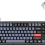 Keychron V3 Wired Custom Mechanical Keyboard, TKL Tenkeyless QMK/VIA Programmable Macro with Hot-swappable Keychron K Pro Brown Switch Compatible with Mac Windows Linux (Frosted Black-Translucent)