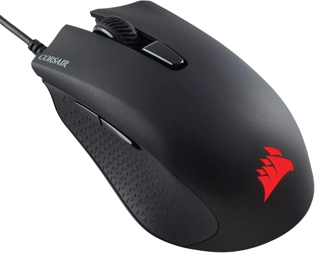 Corsair Harpoon PRO RGB Wired Lightweight FPS/MOBA Gaming Mouse – 12,000 DPI – 6 Programmable Buttons – iCUE Compatible – PC, Mac, PS5, PS4, Xbox – Black