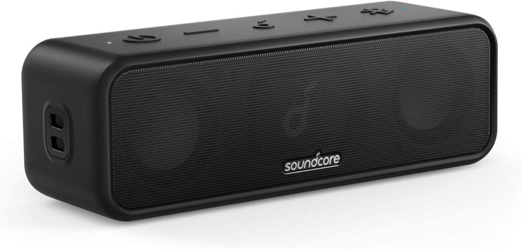 Soundcore Anker 3 Portable Bluetooth Speaker – Wireless, IPX7 Waterproof, 24H Playtime, Pure Titanium Diaphragm Drivers, PartyCast, BassUp, Custom EQ App – for Home, Shower, Outdoor, and Beach