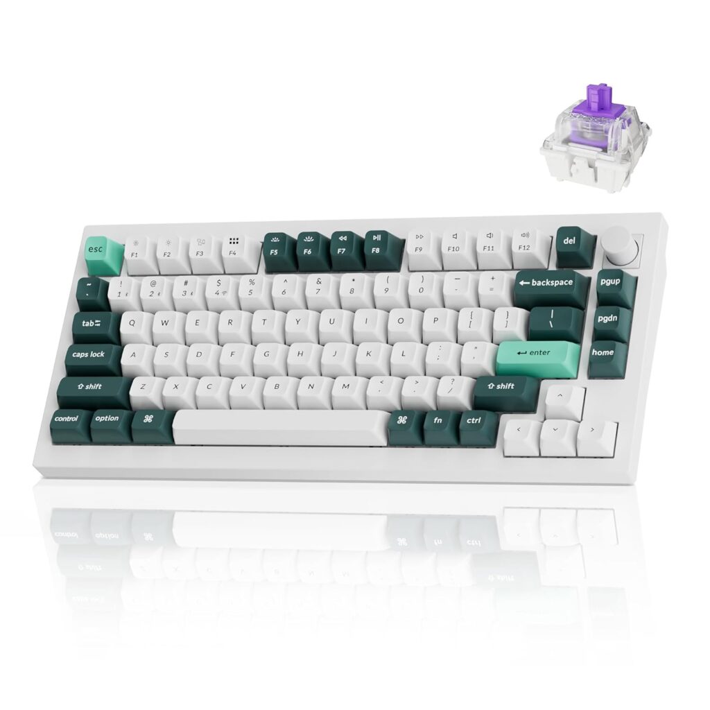 Keychron Q1 HE Wireless QMK Custom Mechanical Keyboard with Hall Effect Gateron Double-Rail Magnetic Switch Rapid Trigger, 2.4 GHz Bluetooth RGB Compatible with Mac Windows Linux (Hot-swappable)