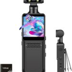 128G 4K Body Clip Camera with Audio and Video Recording FHD Mini Handheld Body Worn Cam Portable Small Personal Camcorder Sport Action Outdoor Video Recorder(