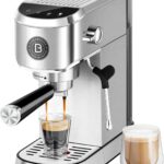 CASABREWS CM5418J Espresso Machine 20 Bar, Professional Espresso Maker with Milk Frother Steam Wand, Stainless Steel Cappuccino Latte Machine with 34oz Removable Water Tank and Touchscreen, Silver