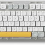 nuphy Kick75 Wireless Low Profile Keyboard with Knob,75% Layout 80 Keys RGB Backlit, Hot Swappable Gaming Mechanical Keyboard with PBT Keycaps,Support BT/2.4G/USB-C (Blush Nano Switch)