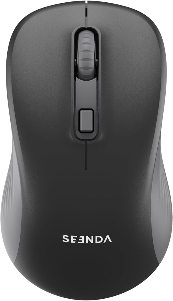 seenda Wireless Mouse, Bluetooth & 2.4G USB Dual Mode for Laptops & Computers – Mac & Windows Compatible – Black