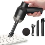 [Upgrade] Mini Vacuum Cordless Vacuum Keyboard Cleaner Mini Computer Vacuum Rechargeable Desk Vacuum for Cleaning Dust,Hair,Crumbs,Eraser Scrap,Laptop,Pet House，Sewing Machine