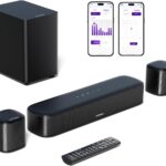 ULTIMEA 5.1ch Sound Bar with Subwoofer, Home Theater Virtual Surround Sound System for TV, Soundbar with App Control, 2 Surround Speakers, Opt/AUX, Peak Power 250W, Aura A30