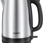 COMFEE’ 1.7L Stainless Steel Electric Tea Kettle, BPA-Free Hot Water Kettle Electric with LED Light, Auto Shut-Off and Boil-Dry Protection, 1500W Fast Boil Electric Kettle