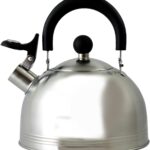 Mr. Coffee Carterton Stainless Steel Whistling Tea Kettle, 1.5-Quart, Mirror Polish